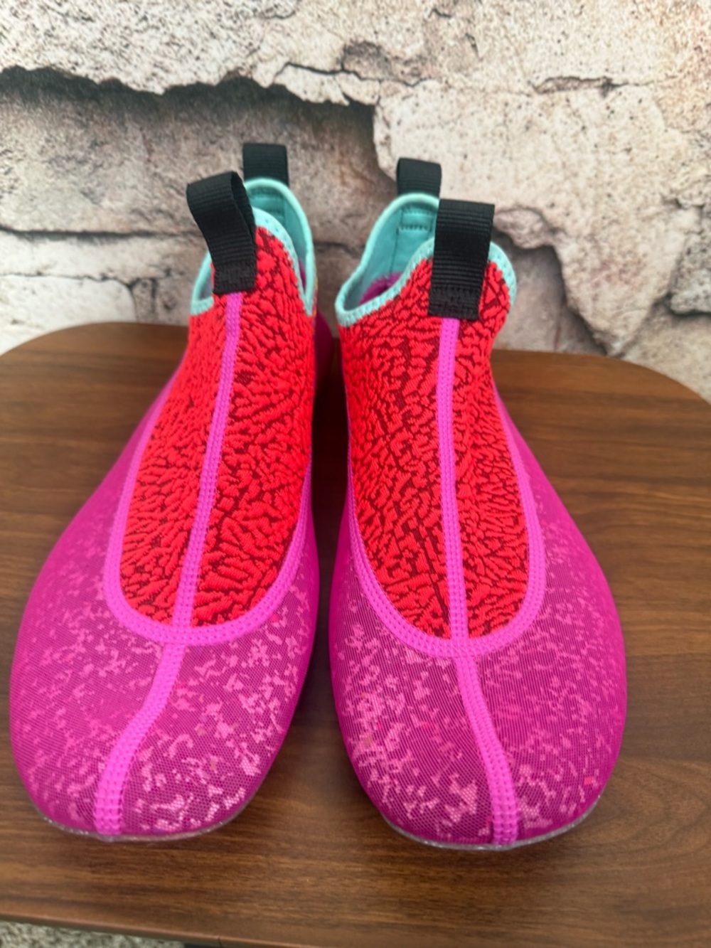 Jordan Pink & Red Slip-On Water Shoes